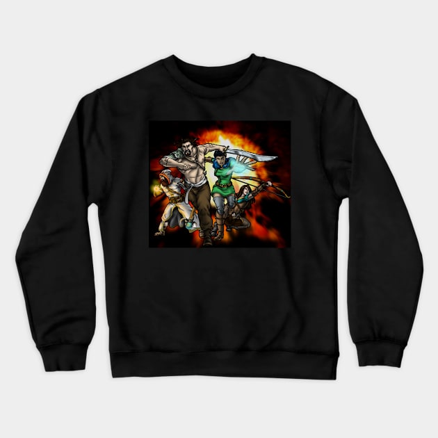 Fantasy Action Party Crewneck Sweatshirt by Oswald's Oddities
